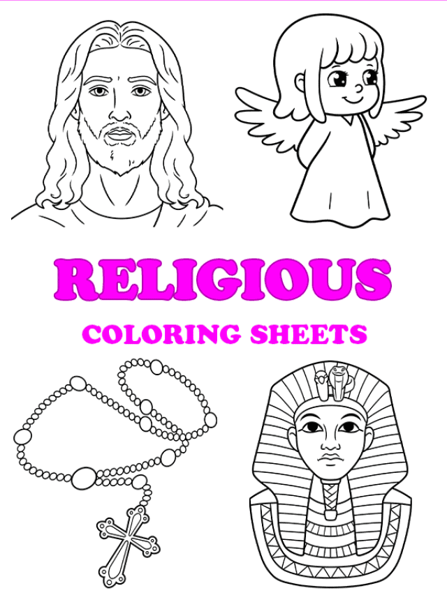 Free printable religious coloring pages - pinterest image