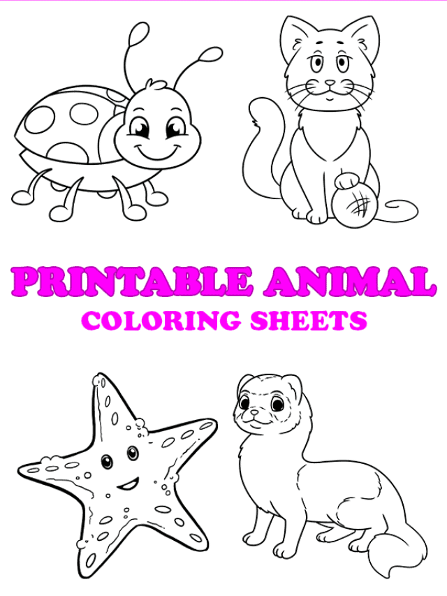 Free printable printable animal coloring pages - pinterest image