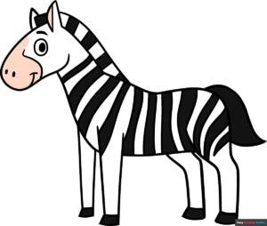 How to Draw an Easy Cartoon Zebra Featured Image