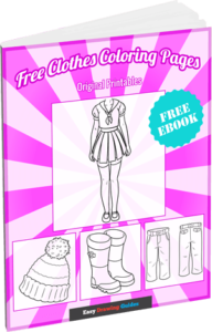 Free free clothes Coloring Pages for Kids - free ebook 3D cover image
