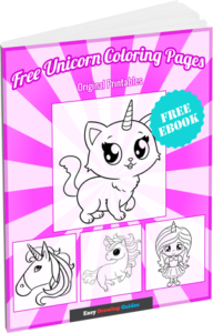 Free Unicorn Coloring Pages for Kids - Free eBook 3D cover image