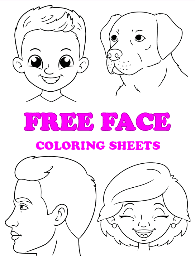 Free printable free face coloring pages - pinterest image