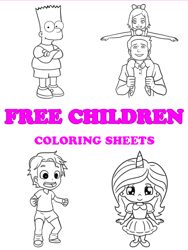 Free printable free children coloring pages - pinterest image