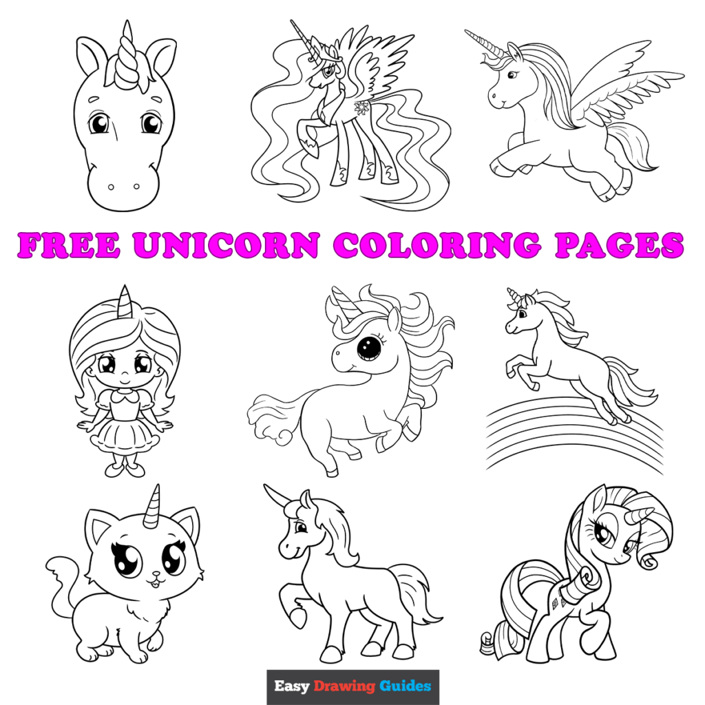 Coloring Pages Of Cute Unicorns