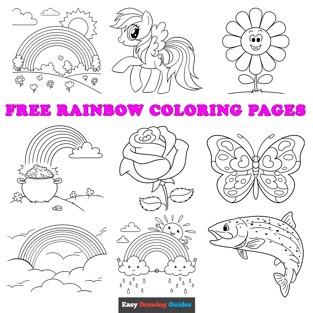 Free Printable Rainbow Coloring Pages For Kids Free Printable Rainbow Coloring Pages For Kids