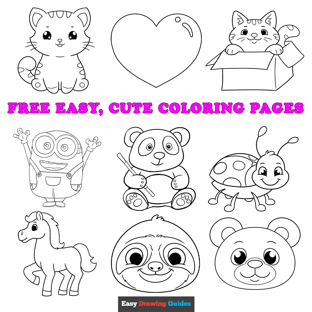 Coloring Pages Cute Kids Cuties Bojanke Animal Printables Books 