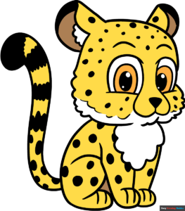 How to Draw a Cute Cartoon Cheetah Featured Image