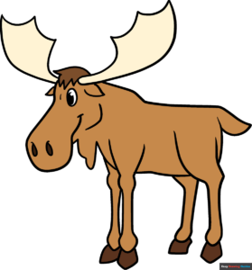 How to Draw an Easy Cartoon Moose Featured Image