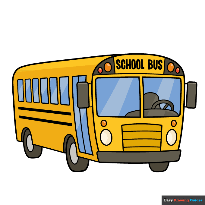 How To Draw A School Bus Easy Step By Step Drawing Tutorial 700x539