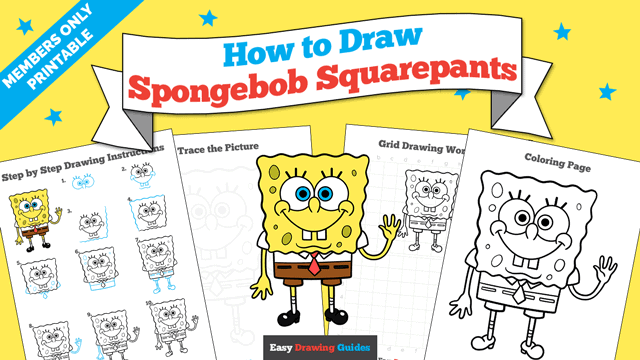 How to Draw Spongebob Squarepants Printable Thumbnail