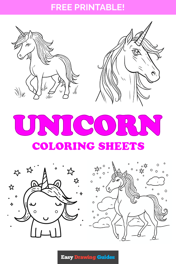 Free Printable Unicorn Coloring Pages - That Kids' Craft Site