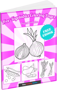 Free Vegetables Coloring Pages for Kids - Free eBook 3D cover image