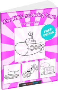 Free Vehicles Coloring Pages for Kids - Free eBook 3D cover image
