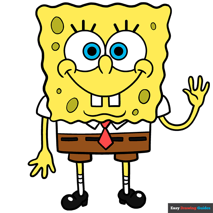 Spongebob Squarepants step-by-step drawing tutorial: step 11