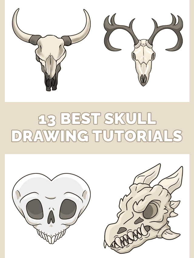 10 best skull Drawings Tutorials Pinterest Image