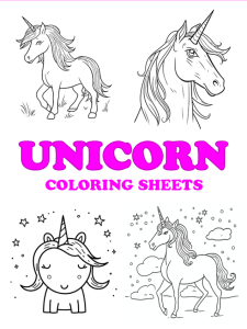 Free printable unicorn coloring pages - Pinterest Image