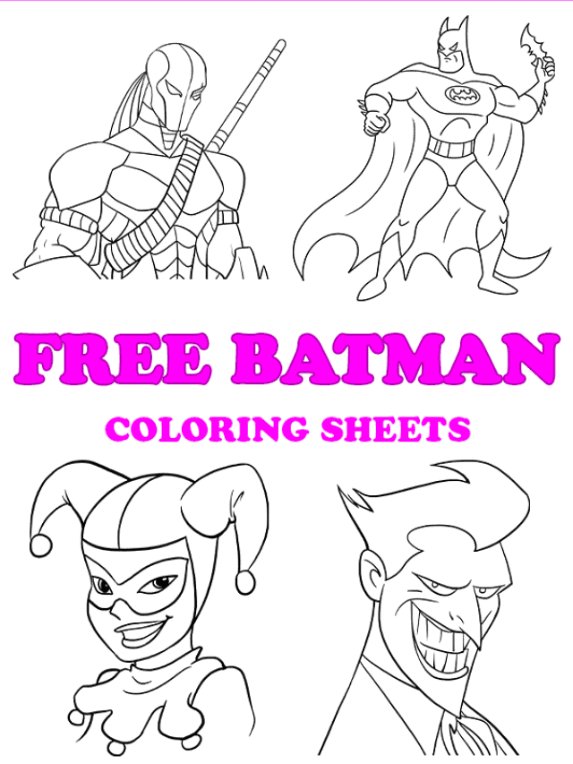 Free printable batman coloring pages - Pinterest Image