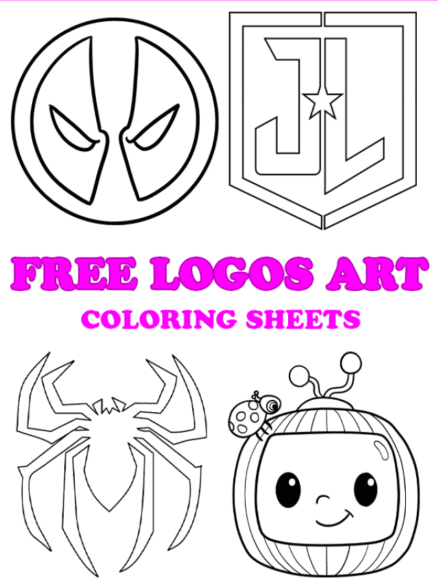 Free printable logos art coloring pages - Pinterest Image