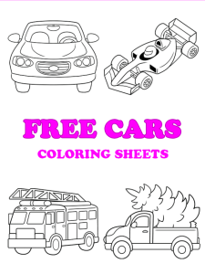 Free printable cars coloring pages - Pinterest Image