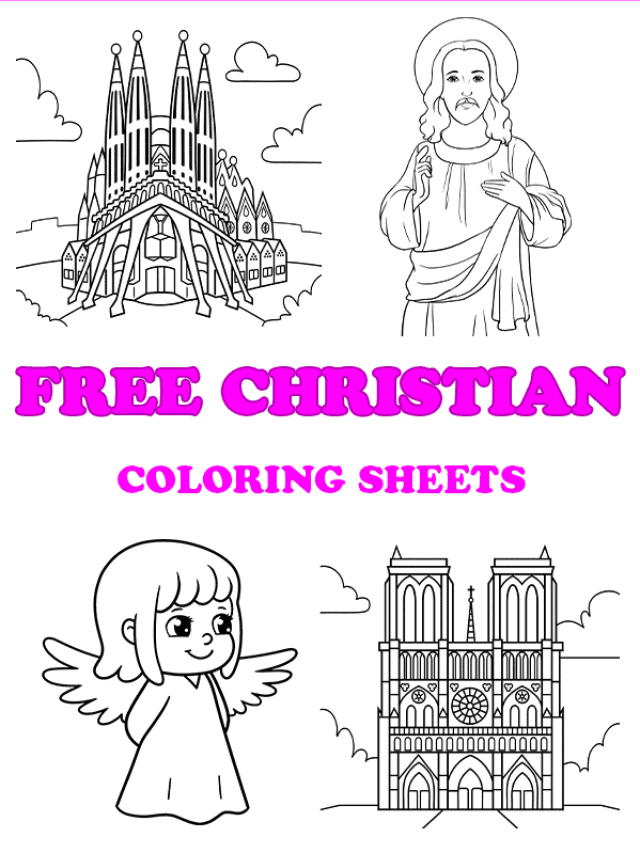 Free printable Christian coloring sheets - featured image