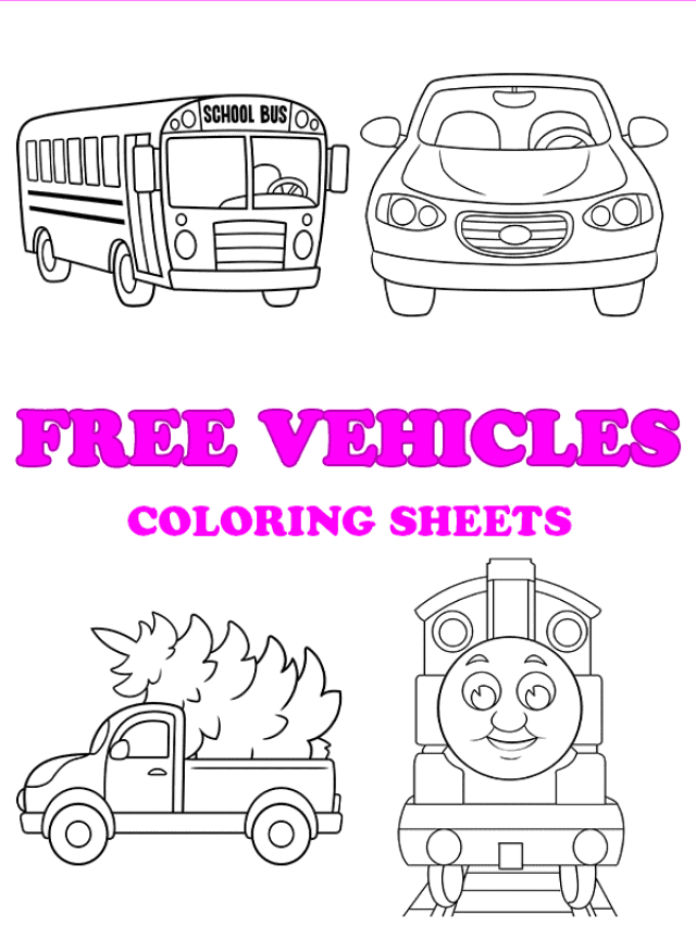Free printable vehicles coloring sheets - featured image