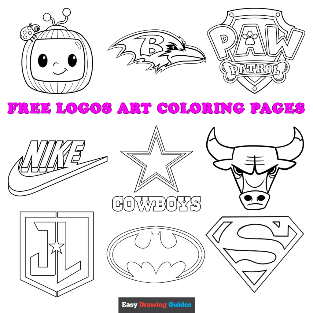 Free Printable Logos Art Coloring Pages for Kids