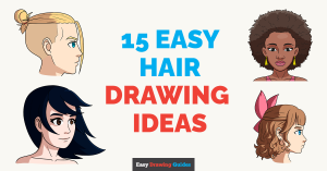 15 easy hair drawing tutorials featured image
