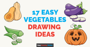 17 easy vegetables drawing tutorials featured image