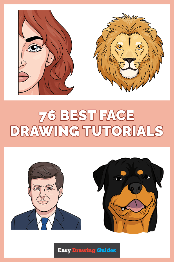 76 best face Drawings Tutorials Pinterest Image