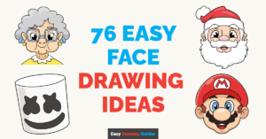 76 easy face drawing tutorials featured image