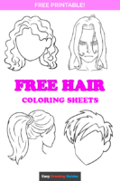 Free Hair Coloring Pages for Kids – 15 Printable Sheets