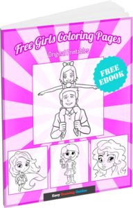 Free Girls Coloring Pages for Kids - Free eBook 3D cover image