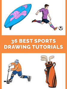 36 easy sports drawing tutorials pinterest image