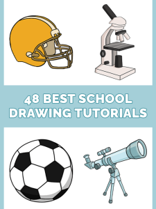 48 Best School Drawing Tutorials Pinterest Image