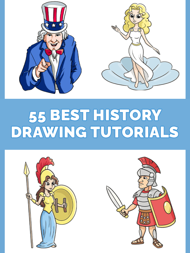 55 easy history drawing tutorials pinterest image