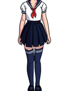 Anime School Girl drawing tutorial - web story - complete