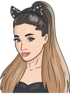 Ariana Grande drawing tutorial - web story - complete