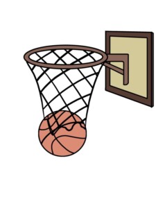 Basketball Hoop drawing tutorial - web story - complete