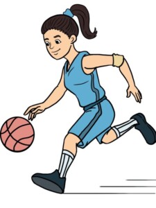 Basketball Player drawing tutorial - web story - complete