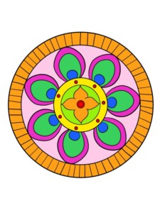 Beginner Mandala drawing tutorial - web story - complete