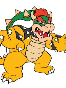 Bowser from Super Mario Bros drawing tutorial - web story - complete