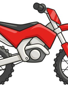 Dirt Bike drawing tutorial - web story - complete
