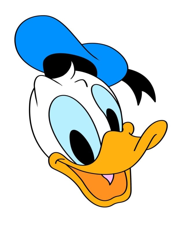 Donald Duck drawing tutorial - web story - complete