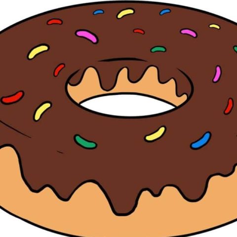Donut drawing tutorial - web story - complete