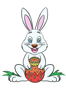 Easter Bunny drawing tutorial - web story - complete