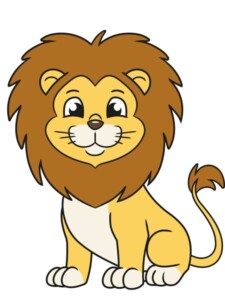 Easy Cartoon Lion drawing tutorial - web story - complete