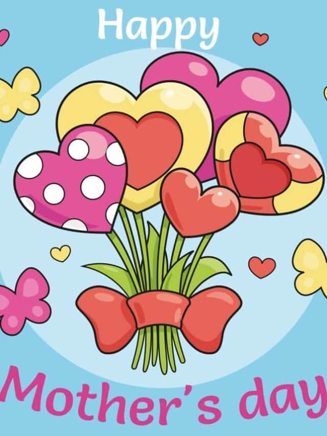 Easy Mother's Day Card drawing tutorial - web story - complete