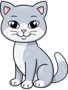 Easy Step-by-Step Cat Drawing for Kids drawing tutorial - web story - complete