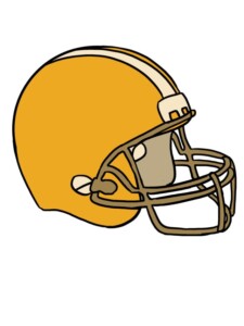 Football Helmet drawing tutorial - web story - complete