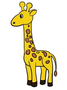 Giraffe drawing tutorial - web story - complete